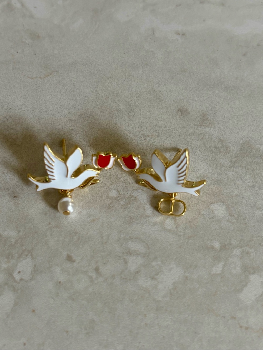 Dior Dioramour Doves & Roses Earrings - Picture 8 of 8